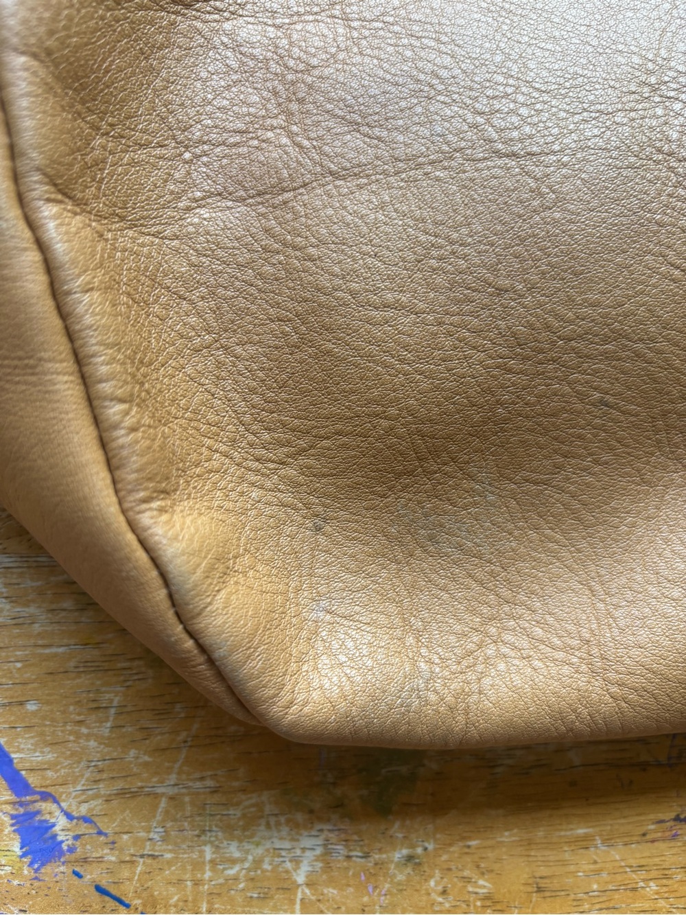 Dooney & Bourke made in Italy Tan Leather Tote - Soft Pebble Grain slouchy Bag - Picture 15 of 16